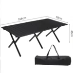 ⁦طاولة تخييم ونزهات معدنية قابلة للطي⁩ - الصورة ⁦7⁩