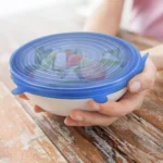 ⁦أغطية سيليكونية بستة أحجام لحفظ الطعام⁩ - الصورة ⁦5⁩
