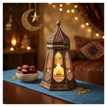 فانوس رمضان مع شمعة LED