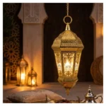 ⁦فانوس رمضان معدني بإضاءة LED⁩ - الصورة ⁦3⁩
