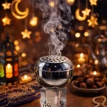 ⁦مبخرة بقاعدة زجاجية كريستالية⁩ - الصورة ⁦2⁩