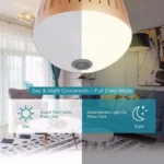 ⁦كاميرا مراقبة واي فاي 360 درجة بانورامية مع إضاءة LED⁩ - الصورة ⁦3⁩
