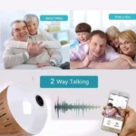 ⁦كاميرا مراقبة واي فاي 360 درجة بانورامية مع إضاءة LED⁩ - الصورة ⁦4⁩