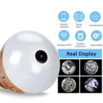 ⁦كاميرا مراقبة واي فاي 360 درجة بانورامية مع إضاءة LED⁩ - الصورة ⁦6⁩