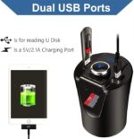 ⁦جهاز إرسال FM بلوتوث للسيارة مع شاحن USB مزدوج⁩ - الصورة ⁦6⁩
