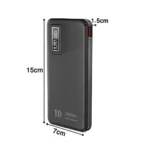 ⁦باور بانك بسعة 10000mAh شحن سريع 22.5W مع 4 كابلات مدمجة وشاشة رقمية ASPOR A300PD⁩ - الصورة ⁦8⁩