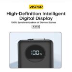 ⁦باور بانك بسعة 10000mAh شحن سريع 22.5W مع كابل Type-C قابل للسحب ASPOR A372⁩ - الصورة ⁦6⁩