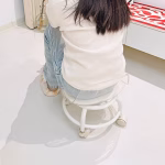⁦كرسي أكريليك دوار بعجلات 360°⁩ - الصورة ⁦2⁩