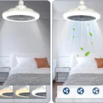 ⁦مروحة مع إضاءة LED 2 في 1 بريموت – لمبة مروحة E27 بثلاث سرعات⁩ - الصورة ⁦7⁩