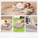 ⁦سرير هوائي قابل للنفخ 200×150 سم مع مضخة ووسادتين مريح للرحلات والاستخدام المنزلي⁩ - الصورة ⁦6⁩