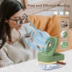 ⁦مروحة تبريد مكتبية برذاذ مزدوج – 3 سرعات مع خزان ماء 2.5 لتر USB⁩ - الصورة ⁦9⁩
