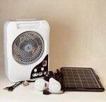 مروحة طاقة شمسية 8 إنش قابلة للشحن 4500mAh مع إضاءة LED و3 سرعات – Easy Power EP-306