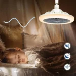 ⁦مروحة مع إضاءة LED 2 في 1 بريموت – لمبة مروحة E27 بثلاث سرعات⁩ - الصورة ⁦2⁩