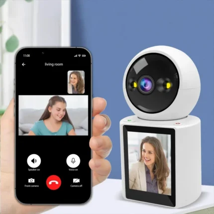 كاميرا مراقبة داخلية WiFi FHD 1080P مكالمات فيديو وصوت ثنائي – iCSee YH-XM-DP06S