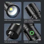 ⁦مصباح يدوي LED قابل للشحن بمنفذ Type-C – كشاف قوي بتركيز عالي⁩ - الصورة ⁦6⁩