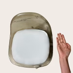 ⁦كرسي أكريليك دوار بعجلات 360°⁩ - الصورة ⁦3⁩