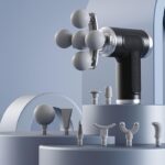 ⁦جهاز مساج عضلات 6 سرعات مع 9 رؤوس تدليك وشحن Type-C تدليك عميق ومحمول⁩ - الصورة ⁦10⁩