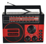 راديو ومكبر صوت بلوتوث بالطاقة الشمسية مع كشاف LED
