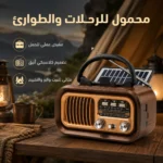 ⁦راديو بلوتوث كلاسيكي محمول AM FM SW بالطاقة الشمسية وبطارية قابلة للشحن⁩ - الصورة ⁦4⁩