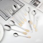 ⁦طقم أدوات مائدة 72 قطعة مع صندوق خشبي – ستانلس ستيل بتصميم أنيق⁩ - الصورة ⁦4⁩