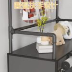 ⁦رف أحذية متعدد الاستخدامات 4 طبقات مع علاقات – منظم مدخل المنزل 171 × 60 × 30 سم⁩ - الصورة ⁦4⁩