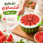 ⁦قطّاعة بطيخ احترافية 28 سم بشفرات فولاذ ومقبض سيليكون مريح⁩ - الصورة ⁦4⁩