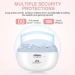 ⁦مقص أظافر كهربائي 2 في 1 مع تلميع وإضاءة LED وشحن Type-C⁩ - الصورة ⁦6⁩