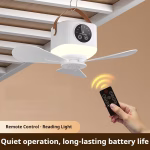 مروحة تخييم قابلة للشحن 3600mAh بإضاءة ليلية و4 سرعات ومؤقت - الصورة 6