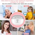 ⁦مقص أظافر كهربائي 2 في 1 مع تلميع وإضاءة LED وشحن Type-C⁩ - الصورة ⁦8⁩