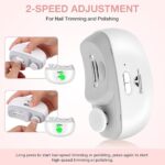 ⁦مقص أظافر كهربائي 2 في 1 مع تلميع وإضاءة LED وشحن Type-C⁩ - الصورة ⁦4⁩