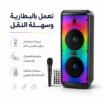 سماعة احترافية متنقلة تعمل بالبطارية 4000 واط مع بلوتوث وإضاءة LED – SAYONA - الصورة 7