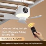 مروحة تخييم قابلة للشحن 3600mAh بإضاءة ليلية و4 سرعات ومؤقت - الصورة 2