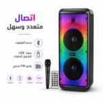 سماعة احترافية متنقلة تعمل بالبطارية 4000 واط مع بلوتوث وإضاءة LED – SAYONA - الصورة 5