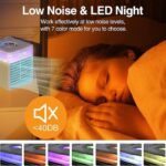 ⁦مروحة تبريد هواء محمولة 4 في 1 مع رذاذ ماء وإضاءة LED وخزان 500 مل⁩ - الصورة ⁦5⁩
