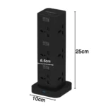 مشترك كهربائي بورودو 2500 واط مع 12 مقبس و3 منافذ USB وشحن سريع PD - الصورة 4