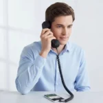 سماعة هاتف ريترو USB-C بميكروفون إلغاء الضوضاء وقاعدة مكتبية - الصورة 3