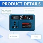محول طاقة ذكي محمول مع منفذ AC و2 USB ومنفذ USB Type-C وشاشة LED - الصورة 6