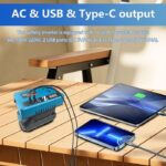 محول طاقة ذكي محمول مع منفذ AC و2 USB ومنفذ USB Type-C وشاشة LED - الصورة 2